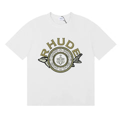 RHUDE Crest & Logo Graphic Print T-Shirt - White