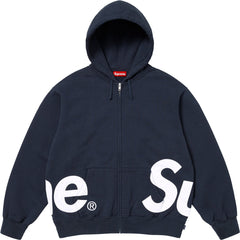 Supreme Big Logo Zip-Up Hoodie – Navy