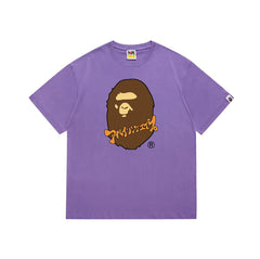 BAPE Purple Ape Head Graphic T-Shirt